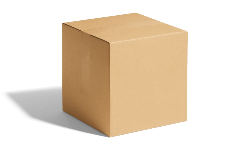 Extra-strong plain cardboard box